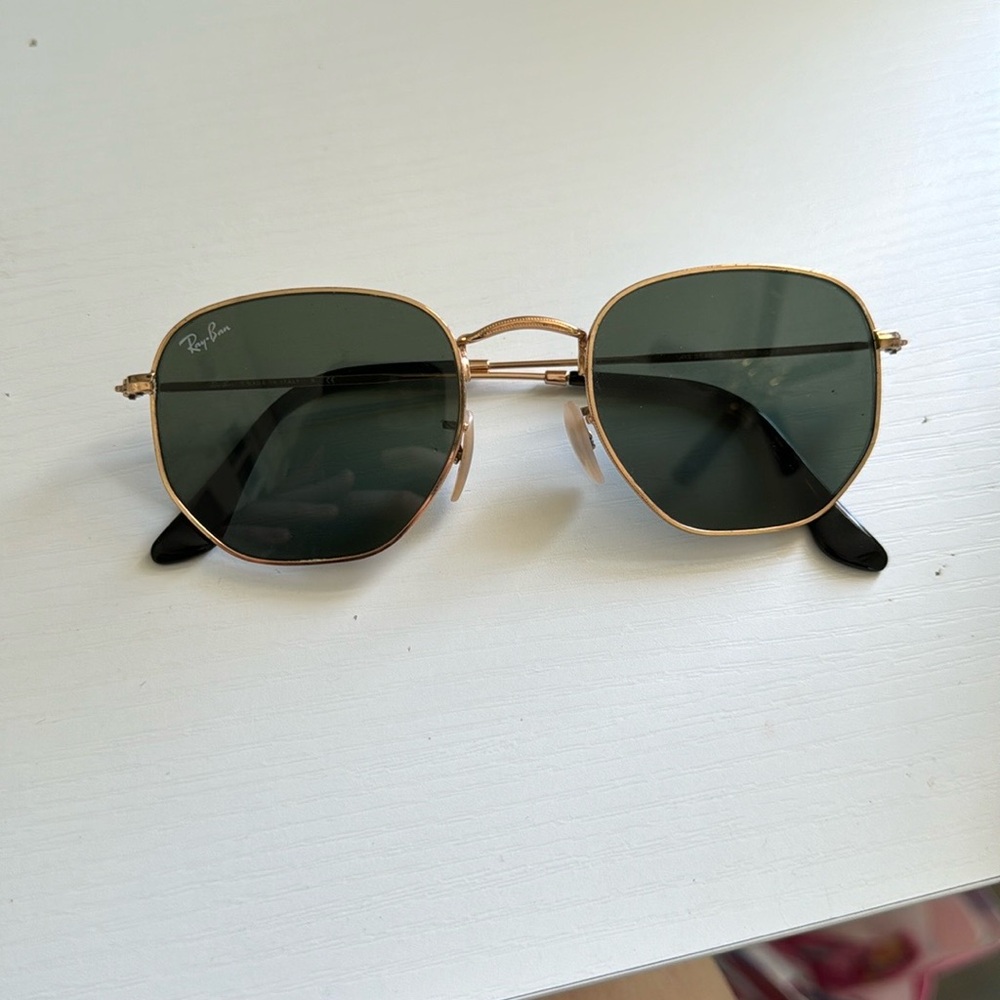 Ray-Ban Gold and Black Sunglasses